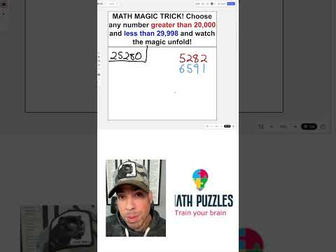 Math Magic Trick - Part 1 #mathpuzzles #magictrick #brainteaser #math