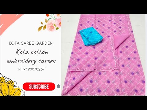 🆕 Kota cotton embroidery sarees.ph:9490078237 #wholesalekota #Kotasarees #embroidery #viralvideo