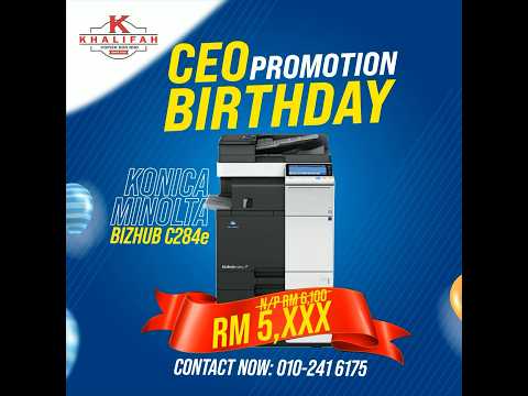 KCSB | PROMOTION SEMPENA BIRTHDAY CEO #birthday #shortsvideo #konicaminolta #khalifahcopier #shorts