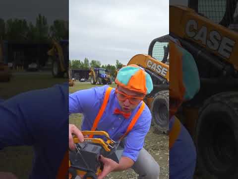 🚜 Blippi Explores Skid Steers! Toy vs. Real Big Machine! 🛠️✨ #Blippi #Skidsteers