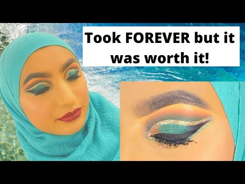 TURQUOISE Blue Eyeshadow Tutorial | ABH Norvina Pro Pigment Palette