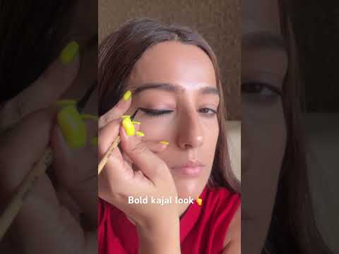 Step by step bold kajal / eyeliner look #eyeliner #kajal #eyemakeup #instareels #makeuptutorial