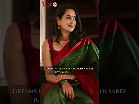 Extraordinary Dark Green Soft Silk Saree