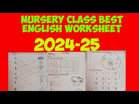 Nursery English practice paper ll Nursery English worksheet ll English for Nursery class ll