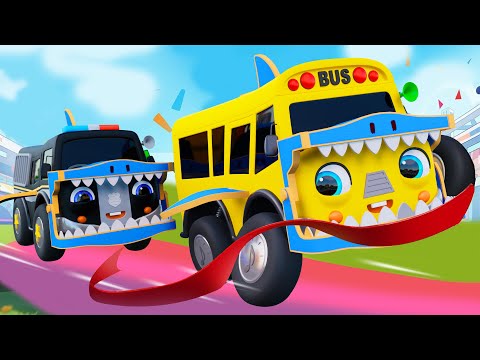 Baby Shark | Finger Family | Learn Animal Names | Nursery Rhymes | Baby Shark Toy Car | 3D Car Songs