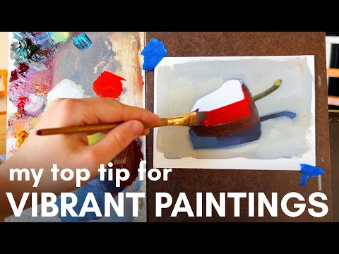 How to create vibrant paintings | color theory oil painting demo