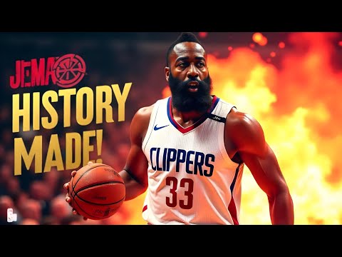 Clippers' James Harden leads NBA history with latest explosive feat.🥹