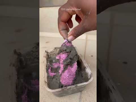 DIY cement towel bowl #diy #shorts