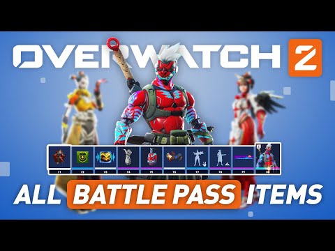 Overwatch 2: The FULL Season 1 BATTLE PASS! Skins, Emotes, Charms & More