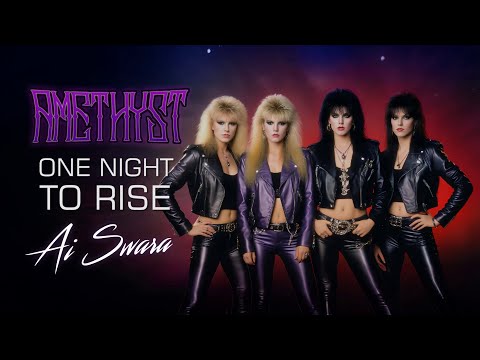 Ai Swara | Amethyst - One Night to Rise #Hardrock #AOR #glamrock #glammetal #1980s #ai #aimusic