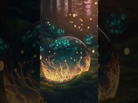 Bioluminescent Orbs in the Forest