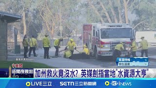 加州救火竟沒水? 英媒劍指當地"水資源大亨" 掌控加州過半水量! 加州水源"恐遭汙染"威脅健康 專家示警:勿飲用｜記者 劉玨妤｜國際關鍵字20250113│三立iNEWS