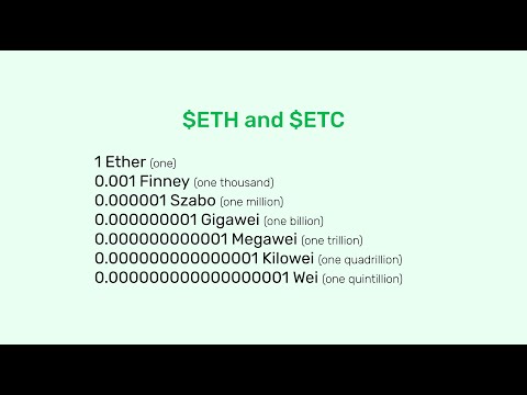 The Units and Denominations of Ethereum and Ethereum Classic