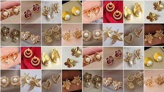 Latest 22k Gold stud earrings design for Daily use ||Gold earrings design for women ||stud earrings