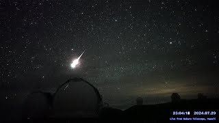 ハワイ・マウナケア星空ライブカメラ 2024年7月30日UTの流星ダイジェスト/Meteors over Maunakea, Hawaii, July 30, 2024 UT