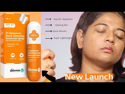 Derma Co 1% Hyaluronic Quick-Absorbing Sunscreen Spray  Review| Non Greasy & Transferproof ,Glowing