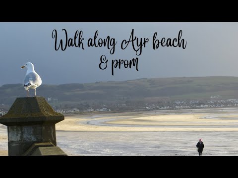 Walk along Ayr beach & promenade from pirate Petes to air India