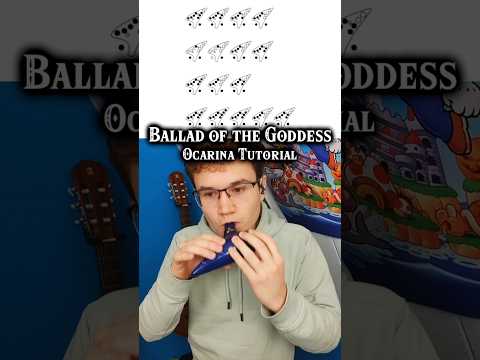 Ballad of the Goddess - Ocarina Tutorial (with tabs) 🎶 #ocarina #zelda #tutorial