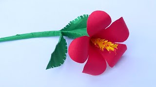 Easy Paper Flower Making | How To Make Paper Flower Craft | Paper Flower Making Step By Step