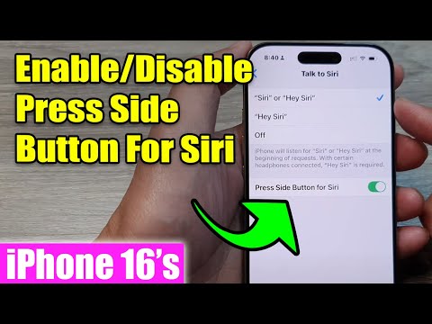 iPhone 16/16 Pro Max: How to Enable/Disable Press Side Button For Siri