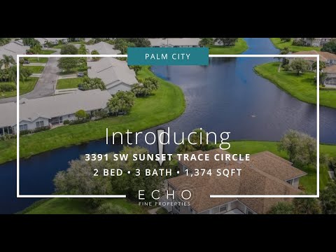 Updated Lakefront Home for Sale in Sunset Trace in the Heart of Palm City!