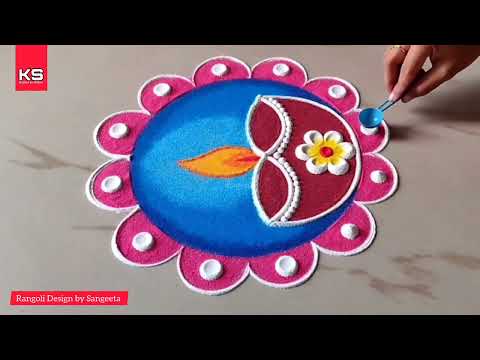 Best Rangoli Tricks by Sangeeta| Deepavali, Sankranti, New Year and Diwali Simple Rangoli