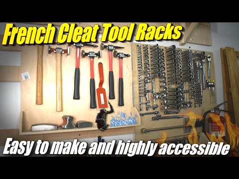 Make Simple DIY Tool Racks for Organizing Your Work Shop with French Cleats