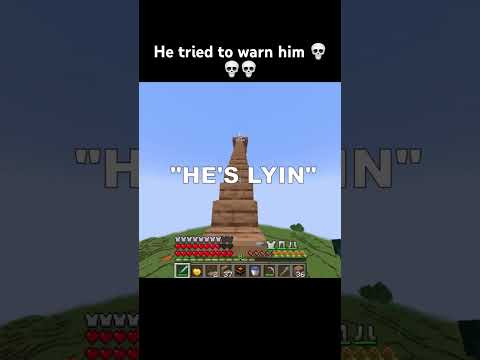 Bro tried to warn him #minecraft #gaming #memes #fyp