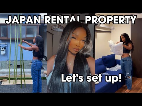 SETTING UP A RENTAL PROPERTY KYOTO JAPAN! Furnishing and Building a Bamboo wall episode 01