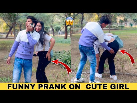 Funny prank on cute girl prank 😝 best reaction video ￼|| Prankstar Vinod