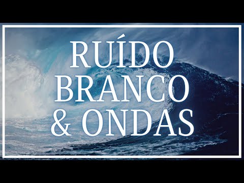 Ruído Branco com Ondas para Estudar e Relaxar | Tela Escura | 1 hora