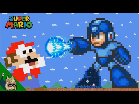 Mario vs the GIANT Mega Man MAZE (Mario Cartoon Animation)