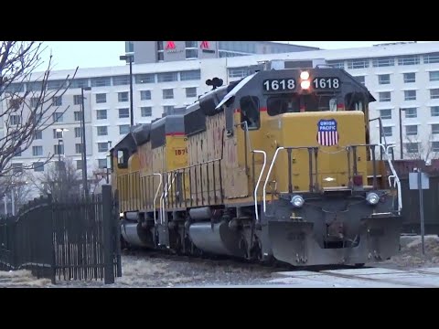 Union Pacific local in downtown Omaha, NE Omaha World Herald paper delivery job