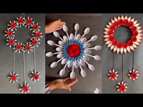 3 Beautiful wall hanging craft | Easy and simple wall hanging | home decor ideas 💡