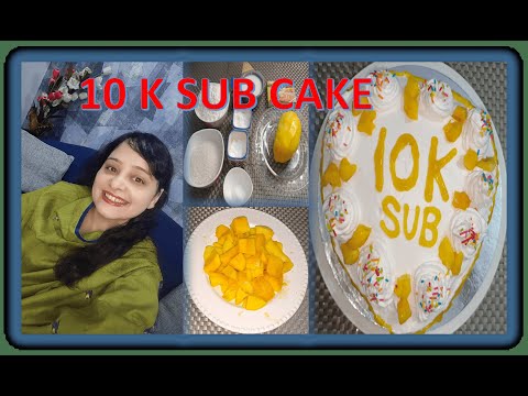 10 K Subscriber Mango Cake Without Egg | 30 Days Mango Series #mangorecipe #trending #mangocake