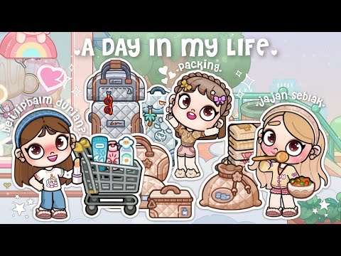 A DAY IN MY LIFE:🌼PACKING🧳, BELANJA🛒, JAJAN SEBLAK🍜| AVATAR WORLD DRAMA ROLEPLAY | PAZU