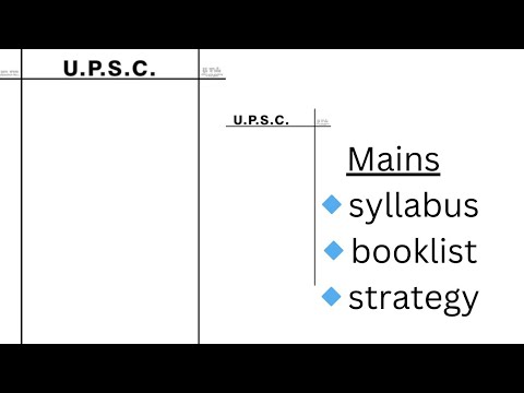 UPSC mains syllabus, booklist and strategy in detail || @upsc-on