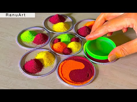 2 how to make easy rangoli for diwali 🌼Diwali rangoli ideas🌼 new traditional rangoli design🌼Ranu Art