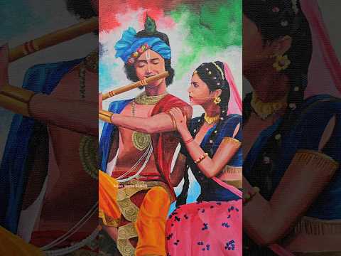 Janmashtami painting 😍 : tutorial #shorts