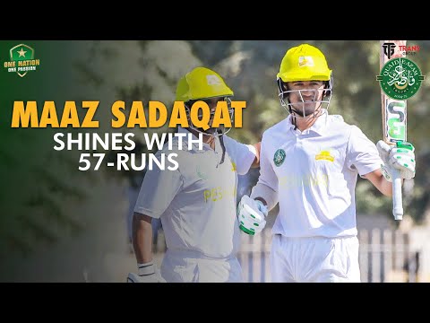 Maaz Sadaqat Impresses With a Fine Fifty | Sialkot vs Peshawar | Quaid-e-Azam Trophy Final | PCB