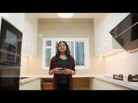 Premium Acrylic Kitchen | Hafele Appliances | Blum Kitchen | Modular Kitchen | Caesarstone Quartz