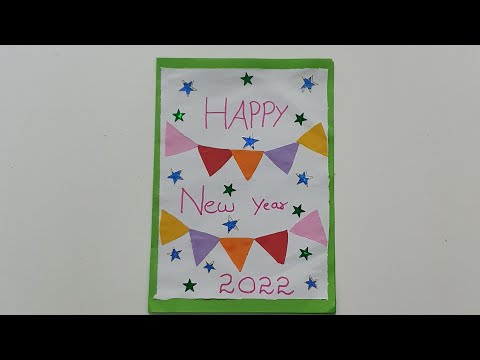 New Year Card making 2022|Easy happy new year card|New Year Greeting Card| #short #happynewyear2022