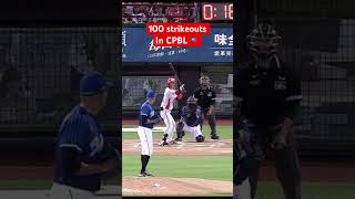 100 Strikeout in CPBL #baseball #cpbl #fireball #fubongardians #pitchers #taiwan #富藍戈 #motivation