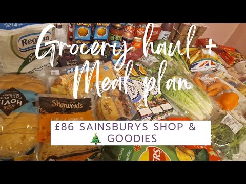 Weekly Sainsburys haul with Christmas goodies & Meal plan  | What I buy my family for the week