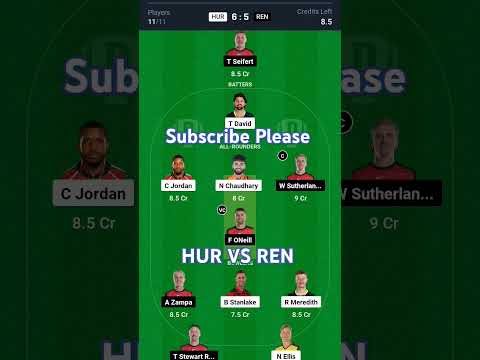 HUR vs REN Dream11 Prediction, Hobart vs Melbourne Red Dream11 Team, HUR vs REN T20 Dream11 Team