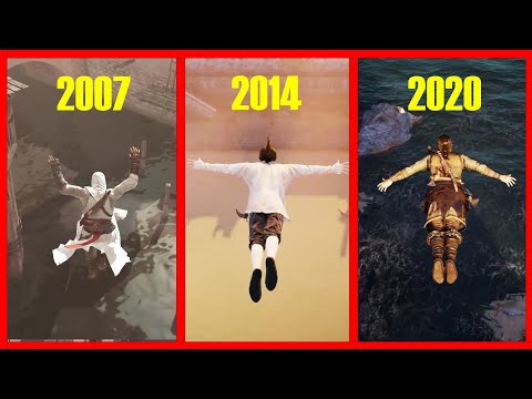 Jumping into Water in Assassin's Creed games! (Evolution)