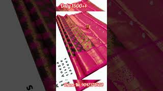 Only 1500+$🦚Anega-Shinng Tissue Saree🎊Salem elampillai sarees To Order 9047174608 #saree #love #silk