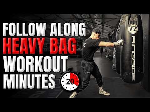 High Intensity Fat Burning Heavy Bag Workout (20-Minute Follow Along)