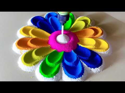 Pongal special muggulu design\Chukkala muggulu for sankranthi\रंगोली डिजाइन\Rangoli by vino