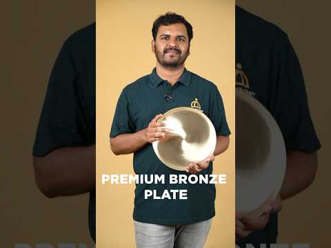 Authentic Indian Bronze Thali Plate | Handcrafted, Premium, 11 Inch, 900gm